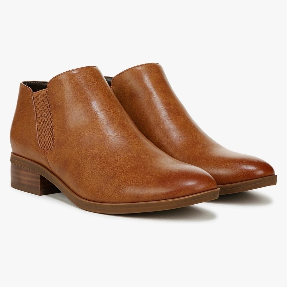 Naturalizer SOUL “Respect” Women’s Bootie Vegan Leather Size 8 Camel Brown